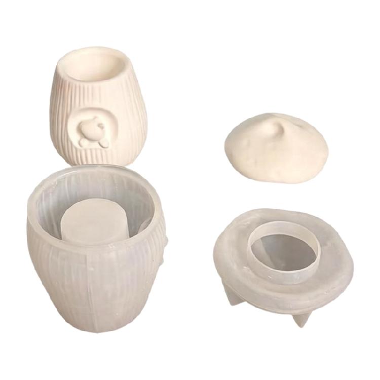 Premium Silicone Craft Mold with Intricate Mushroom Pattern For Handmade Enthusiasts Flower Pot Mould