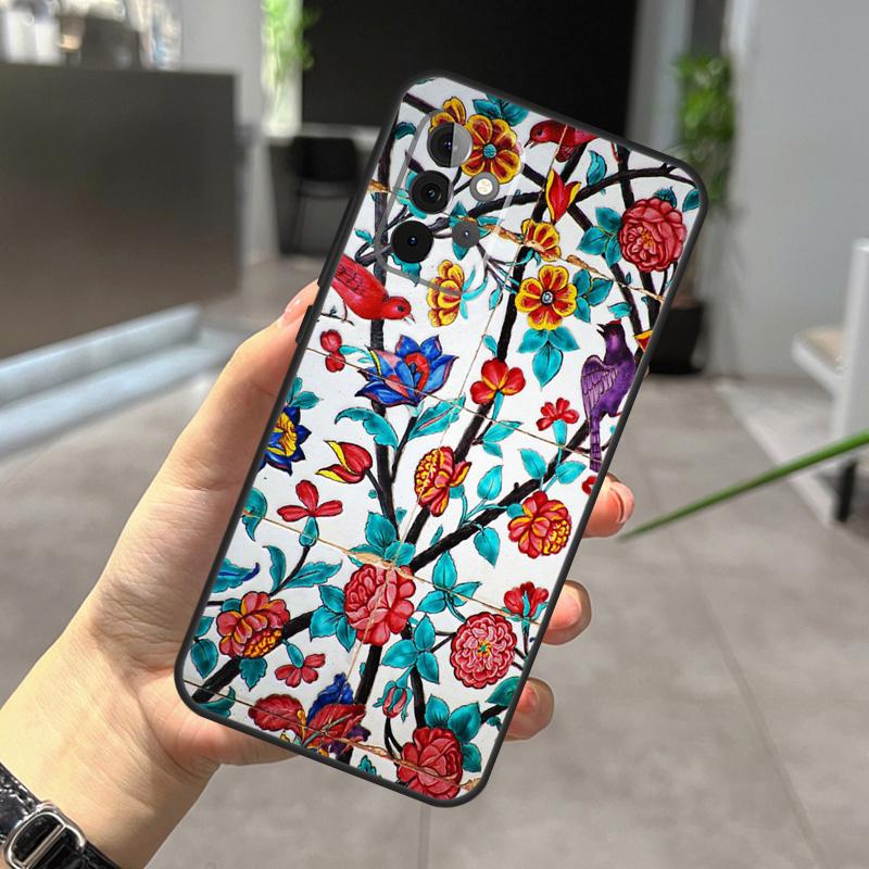 Antike Blumendiesen Hülle Für Samsung Galaxy A22 A32 A52 A15 A16 A05 A26 A36 A56 A53 A33 A13 A34 A54 A14 A35 A55