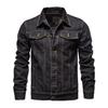 Autumn Men Denim Jackets Fashion Vintage Jeans Jackets Hommes Slim Fit Cotton Casual Black Blue Coats