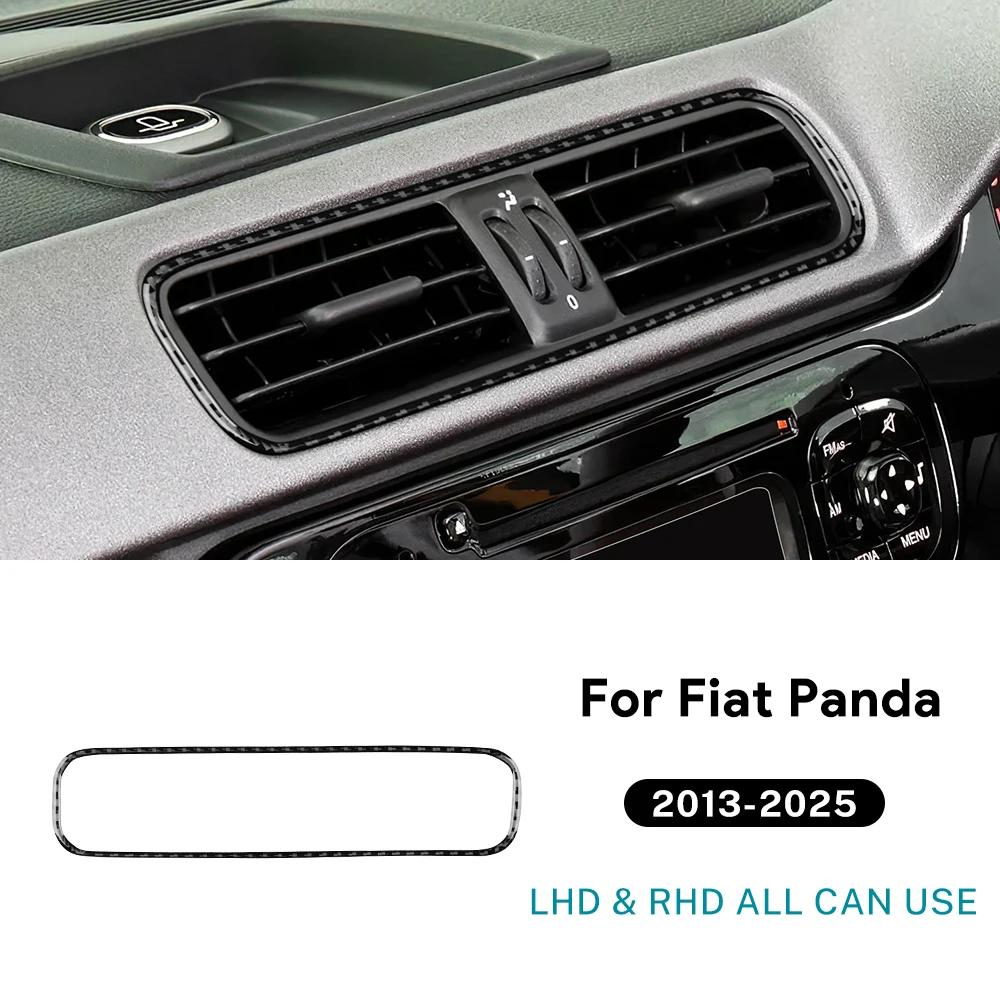 Real Soft Carbon Fiber Sticker For Fiat Panda 2013-2019 2020 2025 2025 2025 2025 2025 LHD RHD Car Lnstrument Central Control