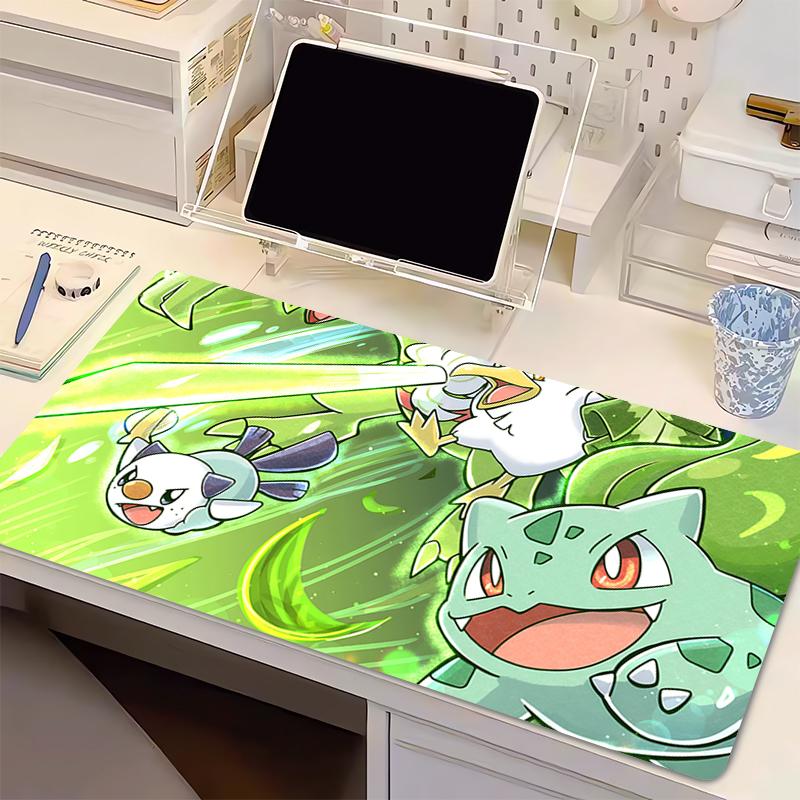 Computer Varmilo Keyboard Natural Rubber Mouse Pad Pokemon Bulbasaur Anime Gaming Table Big Gamer Carpet Desk Mat Soft Mousepad