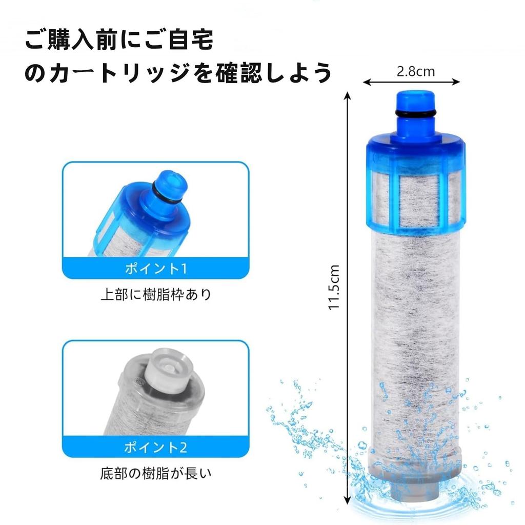 Replacement Water Purifier Standard Removes 12 Chlorine Pack of 3 [Domestically Tested] JF-K21-C Cartridges, Type, Substances, Eco-Friendly, Removal,