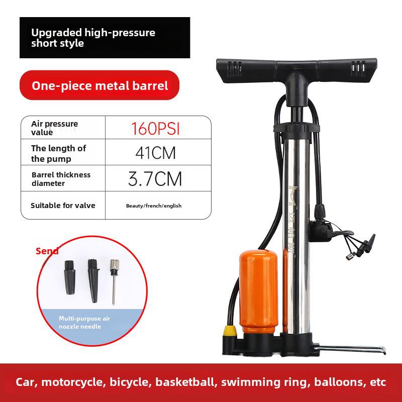 Pompă Manuală Multifuncțională de Înaltă Presiune pentru Biciclete, Vehicule Electrice, Motociclete, Mașini și Mingi de Baschet