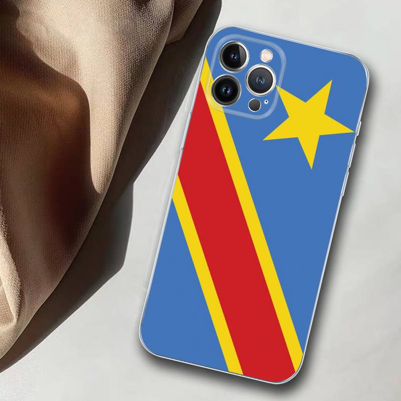 

Мягкий силиконовый чехол для телефона с флагом Демократической Республики Конго для iphone 14 13 12 11 Pro Mini XS MAX 8 7 6 Plus X XS XR iphone 14 plus