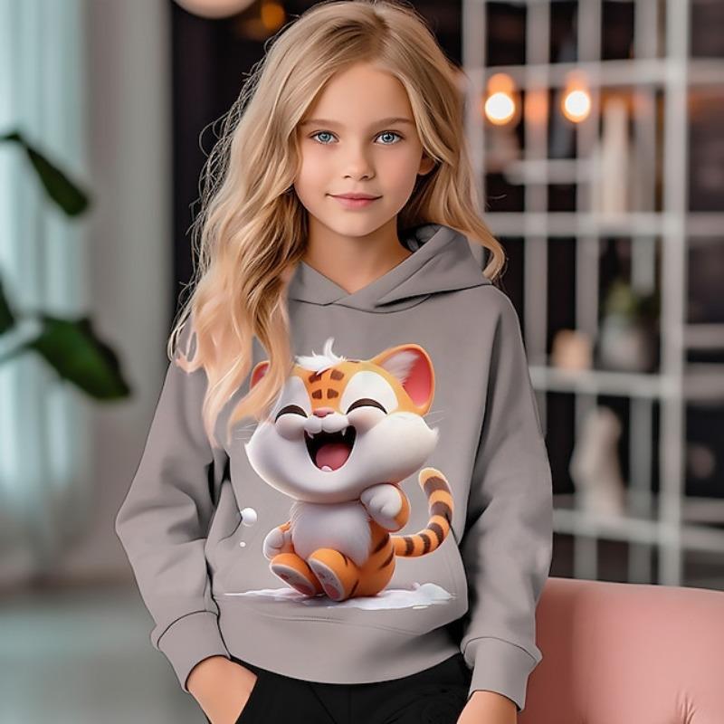 

Толстовки с капюшоном 3D-принт с изображением милых животных из мультфильмов, тигров, толстовка с капюшоном для мальчиков и девочек, модный пуловер, большая толстовка с капюшоном для детей, одежда унисекс 120