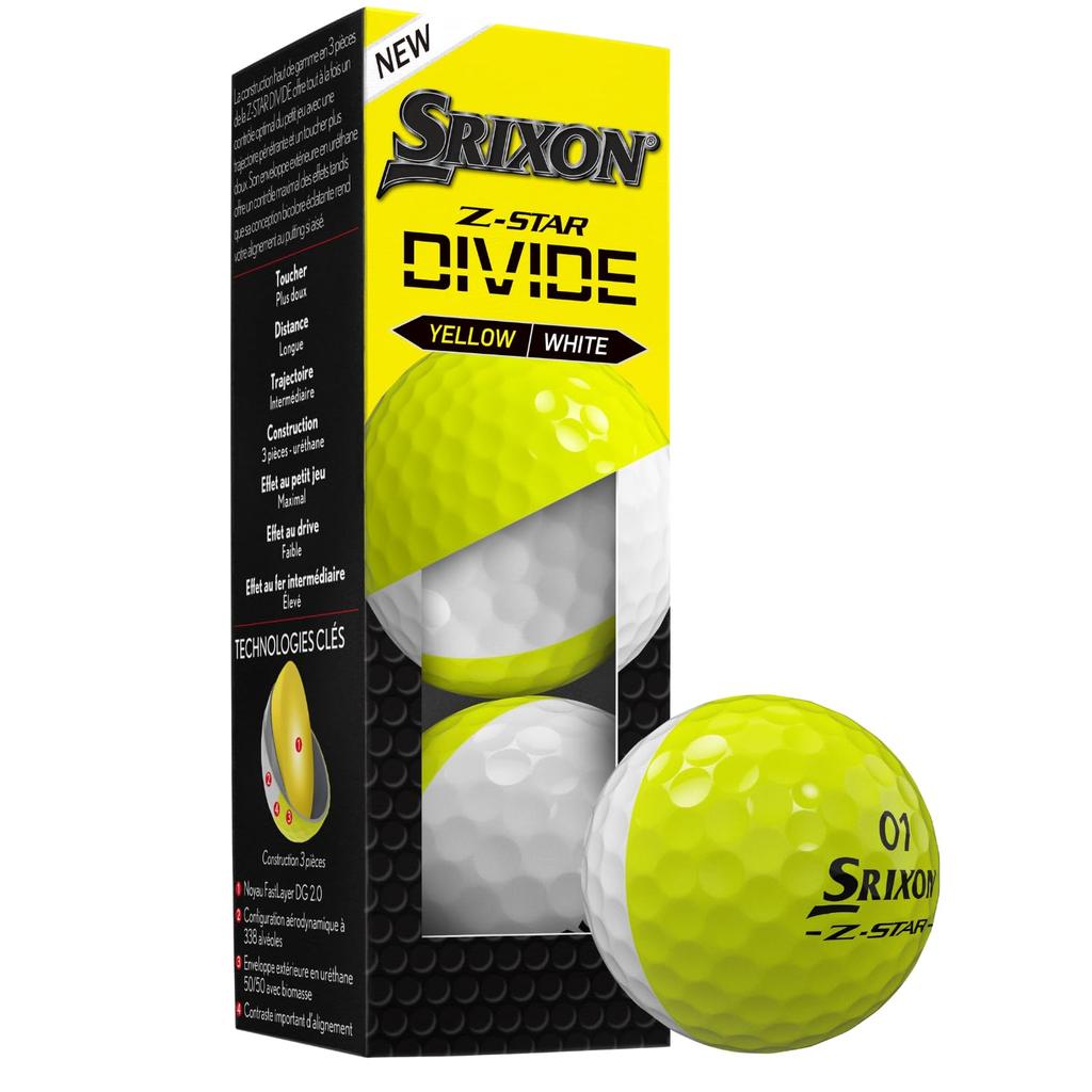 Srixon Divide Golf 9 Z-Star Ball, Z-Star