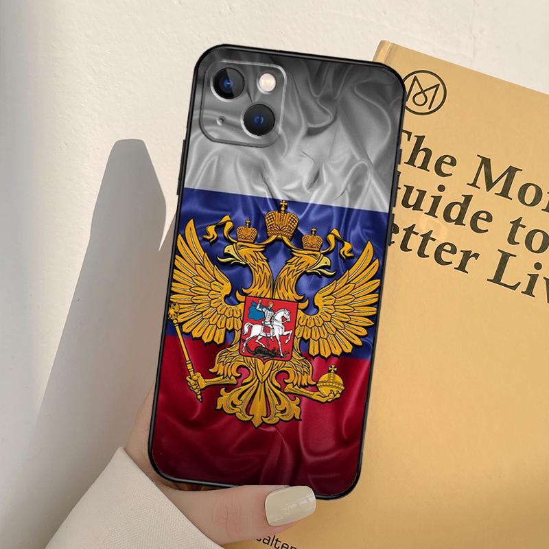 Russia Russian Flags Emblem Phone Case For iPhone 17 16 14 13 12 11 15 Pro Max mini XR 16e 15 16 Plus 17 Air Full Cover