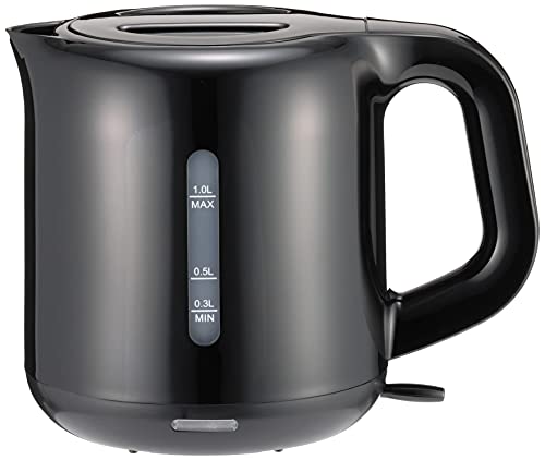 Yamazen Electric Kettle, 1.0L, Perfect for Single or Double Dwellers, Compact, with Auto-Off Function, One-Touch Operation, Black, DKE-100(B)