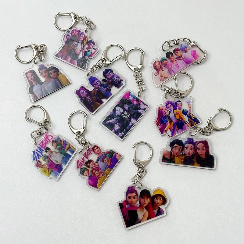 K-Pop Dämonenjäger Schlüsselanhänger Huntrix Koreanischer Anime Cartoon Schlüsselanhänger Kpop Rucksack Anhänger Ssaja Boyyys Schlüsselanhänger