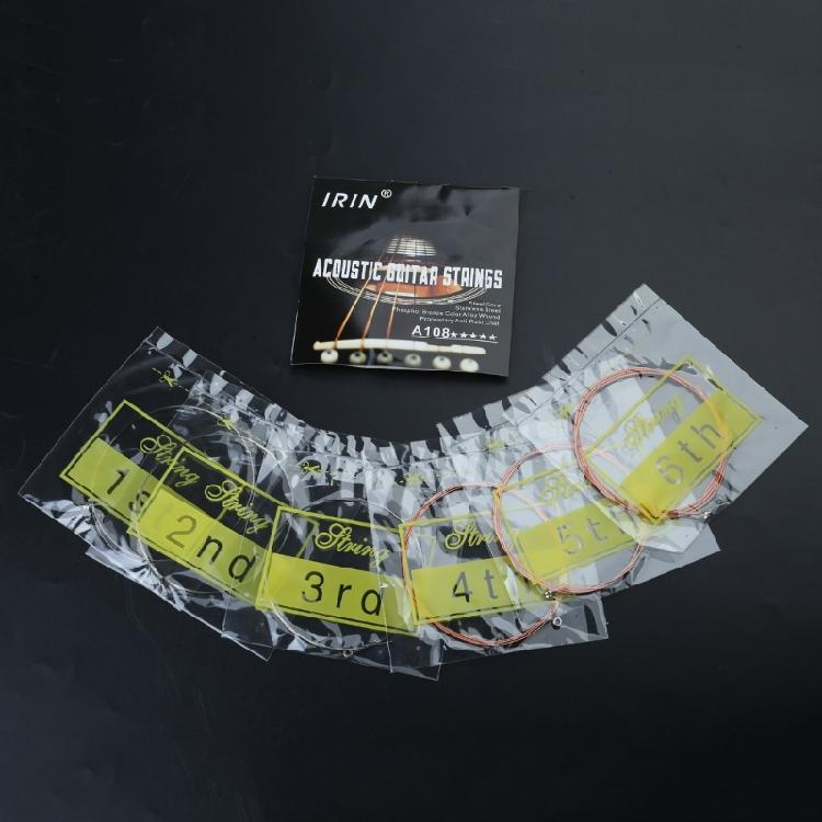 6 Pieces Steel Core Folk Guitar String Replacement Sets Acoustic Guitar Strings