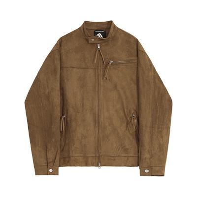 Retro Handsome Short Jacket Men's Autumn Loose Stand-up Collar Jacket Korean Style Trendy Top