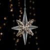 2pcs With Sequins Snowflake Hanging Ornaments Clear Christmas Tree Hanging Ornaments  Shopping Mall