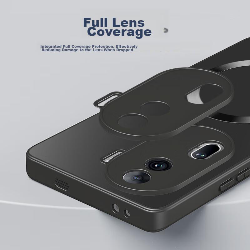 Phone Case for OPPO Reno11 Pro, OPPO Reno11 Pro Protective Cover, Matte Full Coverage Ultra-Thin Shockproof Anti-Fingerprint Case - Graphite Black