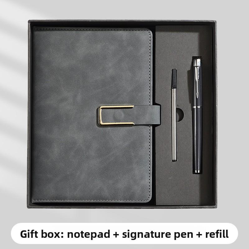 A5 Notatbok Spenne Business Kontor Notisblokk Gaveeske Sett