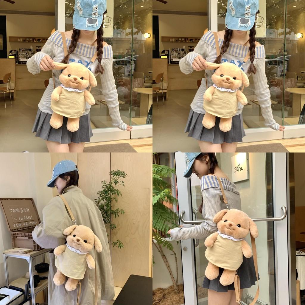 Backpack Puppy Plush Animal Shoulder Bag With Adjustable Straps Shoulder