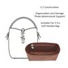 EverToner Premium Filz-Einlage für Y-S-L LE37 Eimer-Tasche Reise-tauglicher Make-up-Organizer mit Mehrfach-Taschen-Aufbewahrung