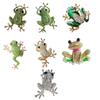 Sparkling Crystal Frogs Animal Brooch Elegant Rhinestones Decoration Jewelry Gift For Women Dress Coat Accessories