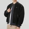 Adidas Solid Color Sports Casual Fleece Warm Loose Fleece Jacket Men’s Black