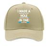 Funny I Made a Hole in One Golf  Vintage Adjustable Dad Hat Suitable for Golf Course Outfits  Ca Sandwich Baseball Cap