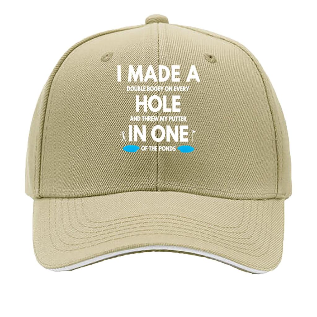 Funny I Made a Hole in One Golf  Vintage Adjustable Dad Hat Suitable for Golf Course Outfits  Ca Sandwich Baseball Cap