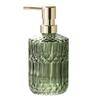 390ML Glass Lotion Bottle Diamond Shape Bathroom Soap Liquid Container Household Glass Shampoo Shower Gel Lotion Storage Bottle