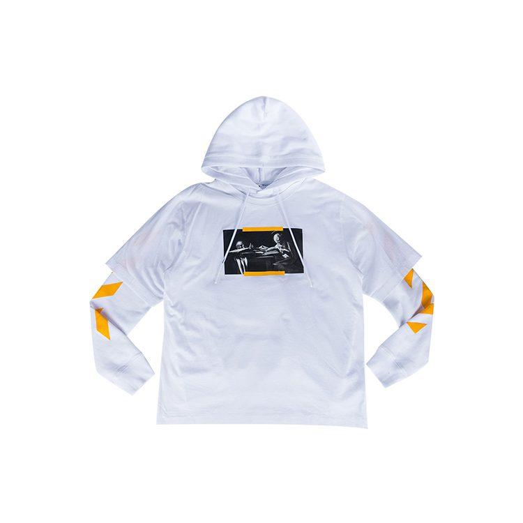 OFF WHITE Caravaggio St. Jerome Schreib Schicht Hoodie OMBB087F21FLE0060184