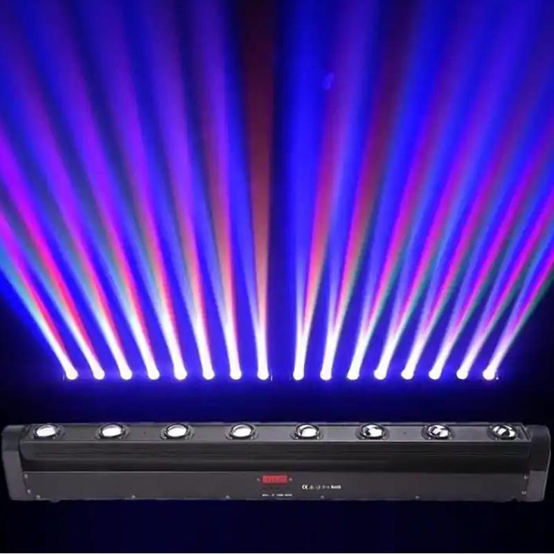 8X12W LED Beam Moving Head Light Bar By DMX Control Infinite Rotating RGBW 4IN1 LED Effect for DJ Disco Party Stage