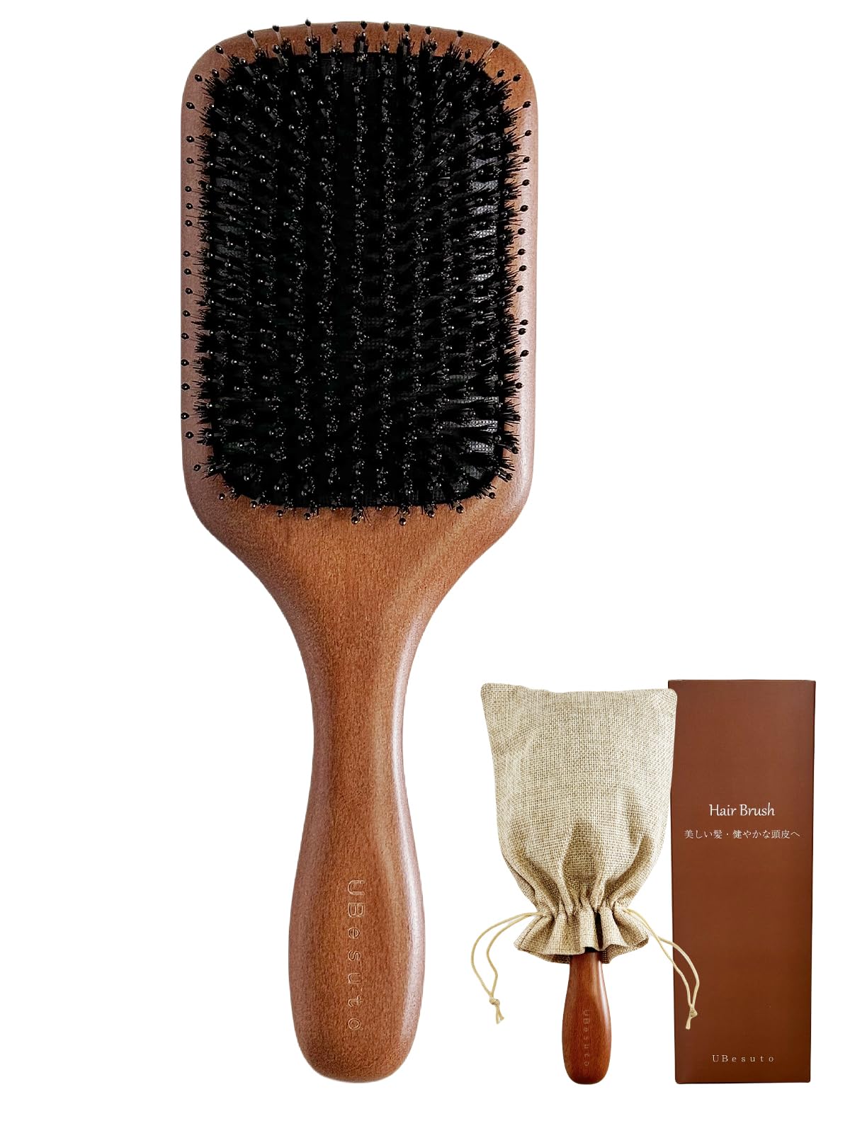 

День подарка Расческа Щетка из свиной щетины Уход за кожей головы Блестящие волосы Вьющиеся волосы Свиная щетина Щетина кабана Расческа Массаж Веслообразная щетка Щетка для головы Щетка для спа-салона Подушечная щетка