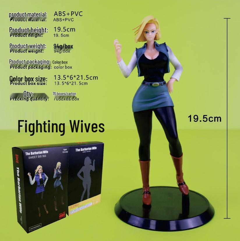 Dragon Ball Android 18 & Videl Long Hair Figure Collectible Ornament