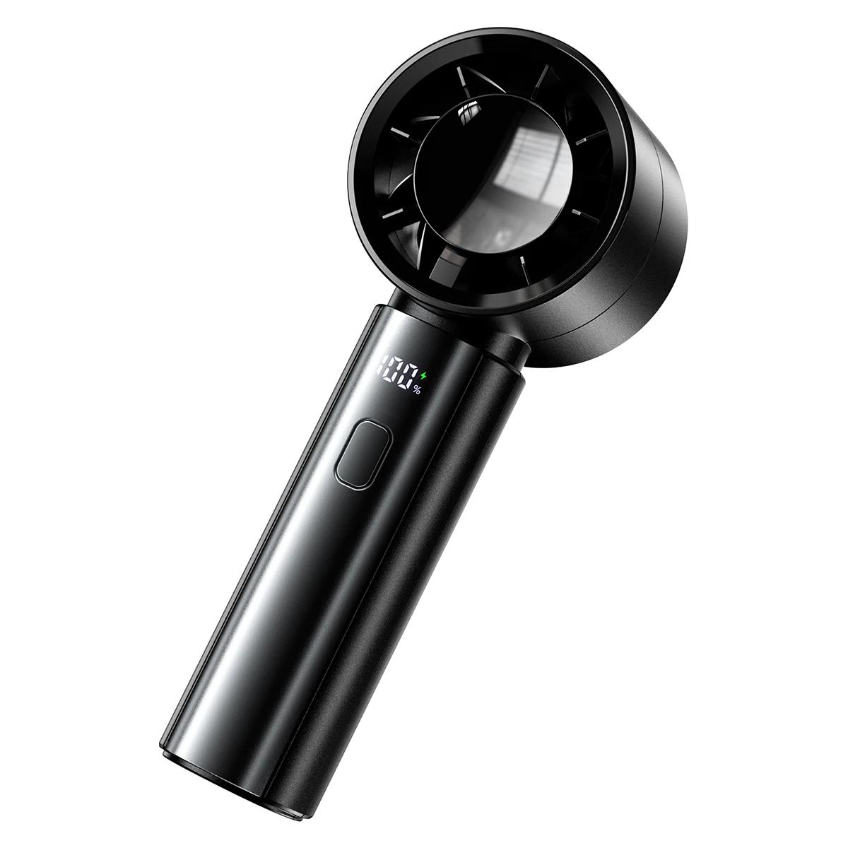 

Портативный ручной вентилятор 4000 мАч, работающий от аккумулятора, охлаждающий вентилятор с 5 скоростями, регулируемый небольшой настольный вентилятор с цифровым дисплеем, детское кресло чёрный