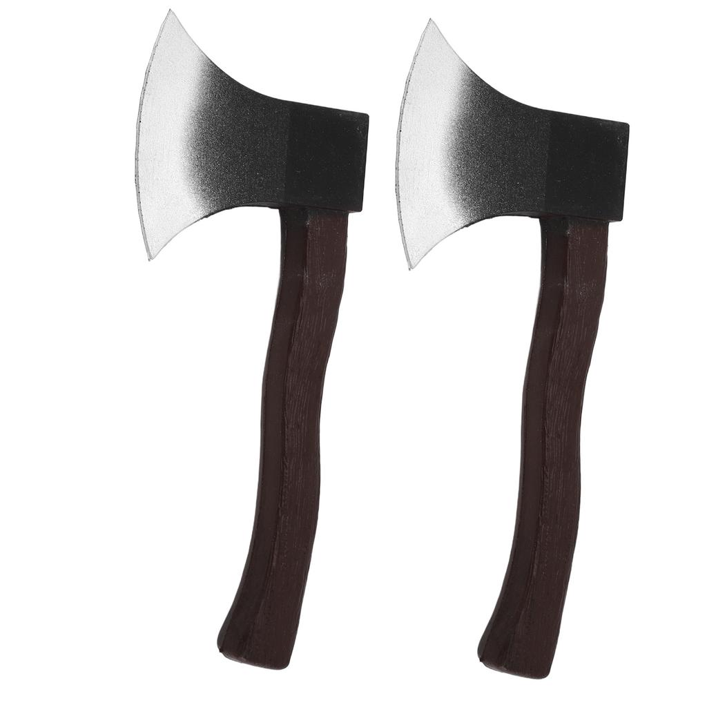 2pcs Axe Toy Realistic PU Safe Lightweight Multifunctional Axe Prop for Halloween Costume Party Games