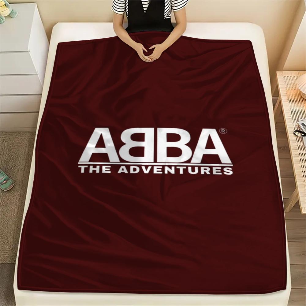 

1 шт. Фланелевое одеяло с принтом ABBA, Высококачественное, Удобное для всех сезонов, Домашний декор, Тепло и комфорт, Идеально для рождественских подарков04 80cm x 120cm