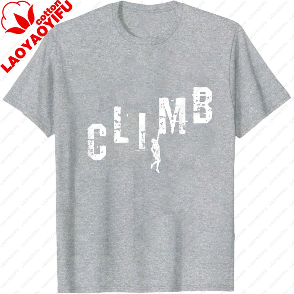 

Climb Rock Climbing Mountain Adventure Outdoor Sport Men T Shirt Cotton Short Sleeve Tees Casual Fashion Summer Tops 4XL
