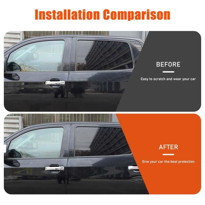 Outer Window Weatherstrip Glass Seal Belt Trim Sealing Rubber Strips Suitable for Toyota Tundra Crew Max 2007- 68160-0C020