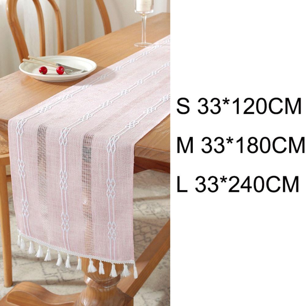 Woven Table Cover Nordic Style Tablecloth INS Cotton Linen Table Runner  Table Decor