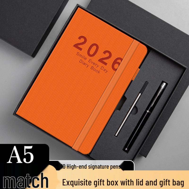 Planejador Diário Personalizado 2025: Caderno com alça para gerenciamento de tempo e agendamento eficientes.