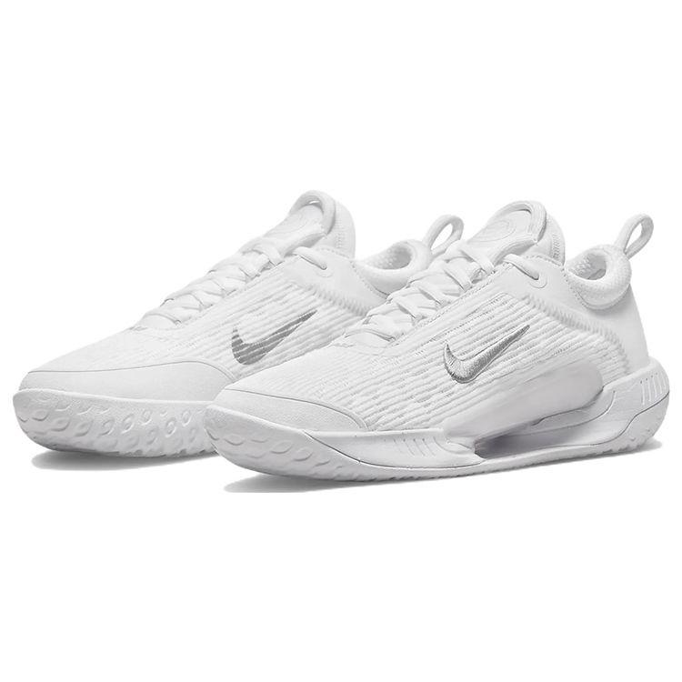 Nike Court Zoom NXT White Metallic Silver Women Sneakers Grey-Fog DH0222-101