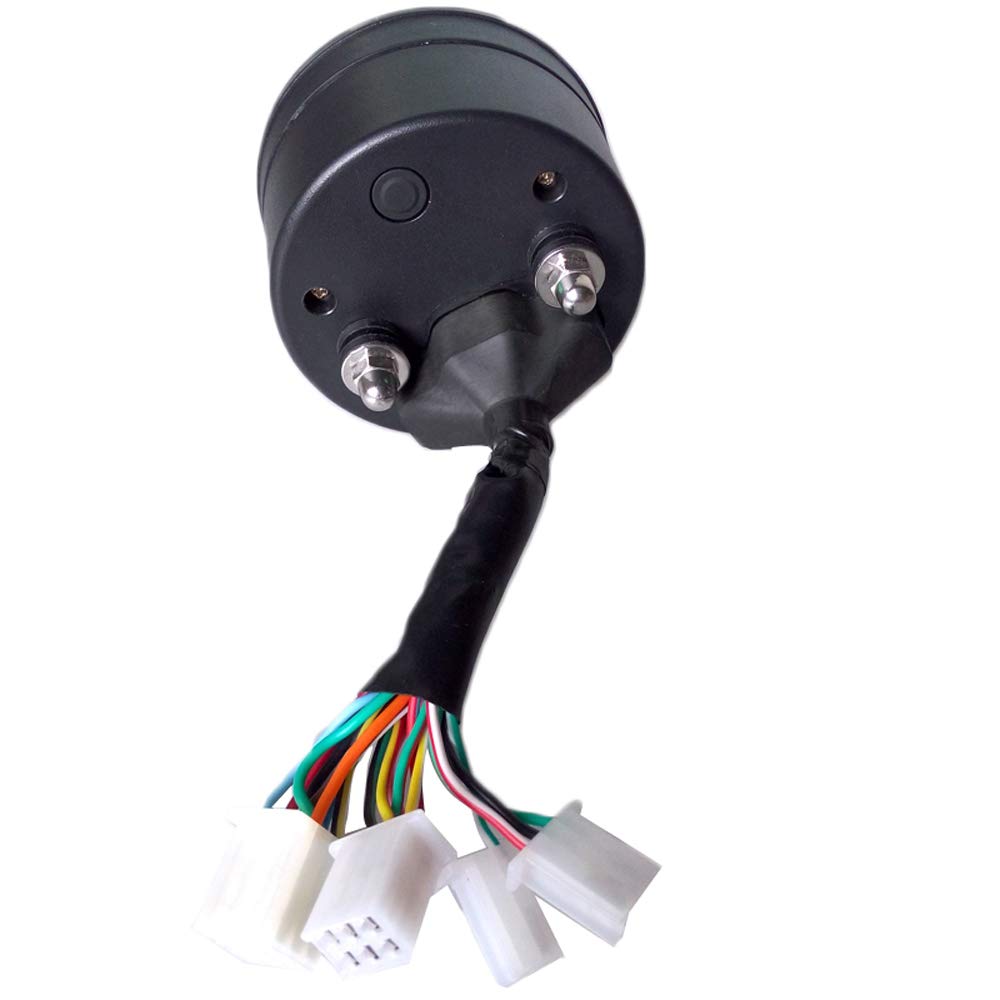 HANSWD LCD Digital Speedometer Tachometer Mileage 4 Stroke 1/2/4 Cylinder Motorcycle with MPH/KMH124MPH/199kg Time 12000rpm