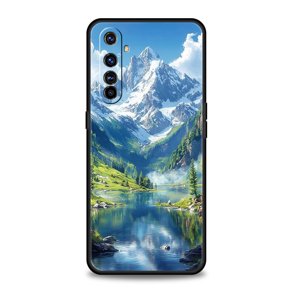 Mountain Peaks Landscape Phone Case For Realme 13 12 10 9 8 7 GT3 GT5 GT2 Pro Plus 5G C21 C25 C35 GT Neo 2 3 3T 5 Cover