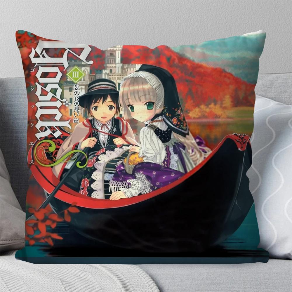 

Gosick Mystery Animation Pillow Case Square Pillow Bedroom Sofa Leisure Comfort Cushion Car Living Room Home Decoration 40X40 16x16Inch