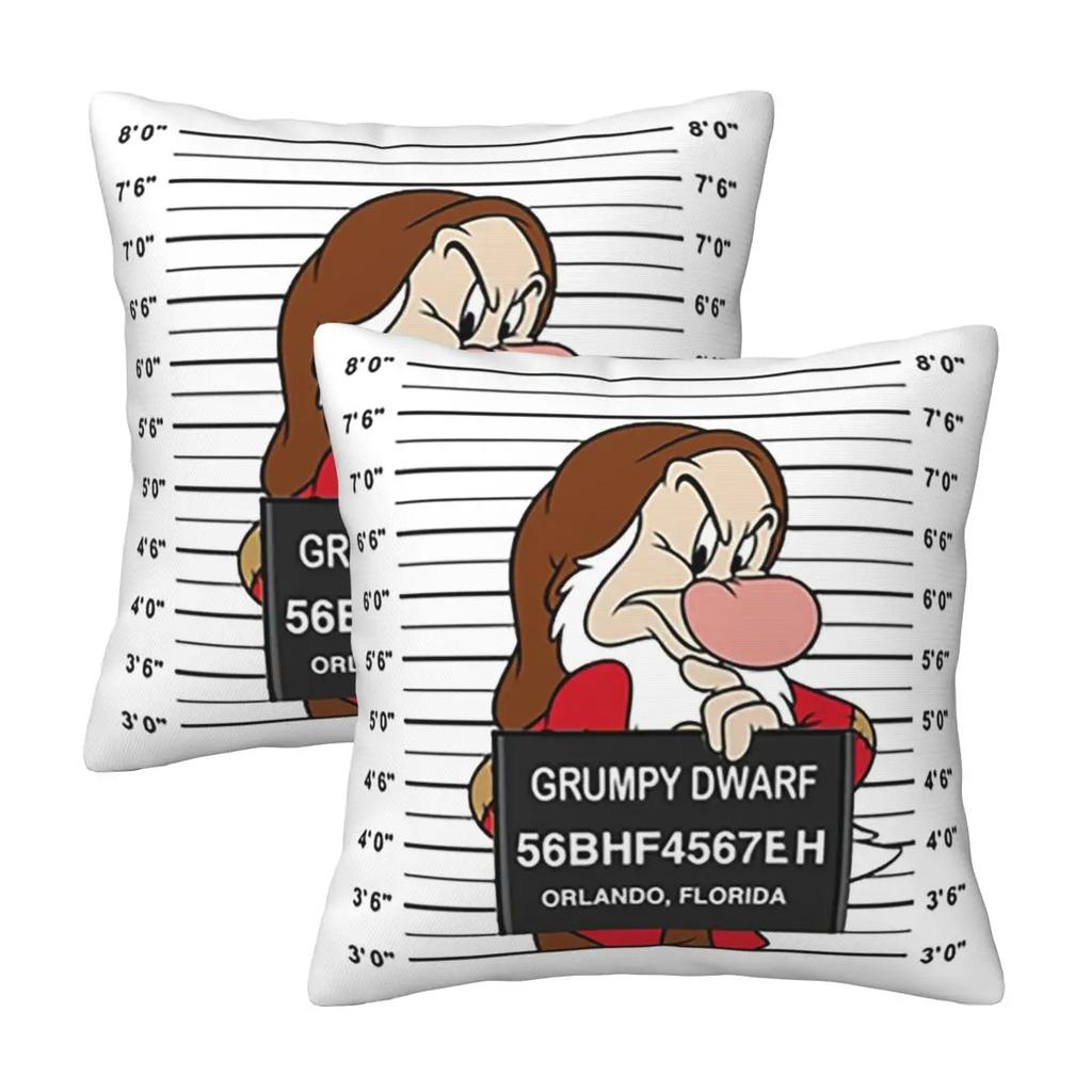 Grumpy Dwarf (5) 2 Pcs Square Pillowcase Pillow Cover Cushion Decor Comfort Throw Pillow For Home Sofa