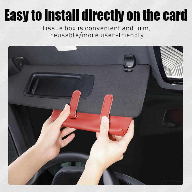 Car Tissue Boxes Paper Towel Storage Bag Car Sun Visor Hanging Tissue Organizer For BMW Performance E46 E60 E90 E39 E87 E36 E92 rlzh86