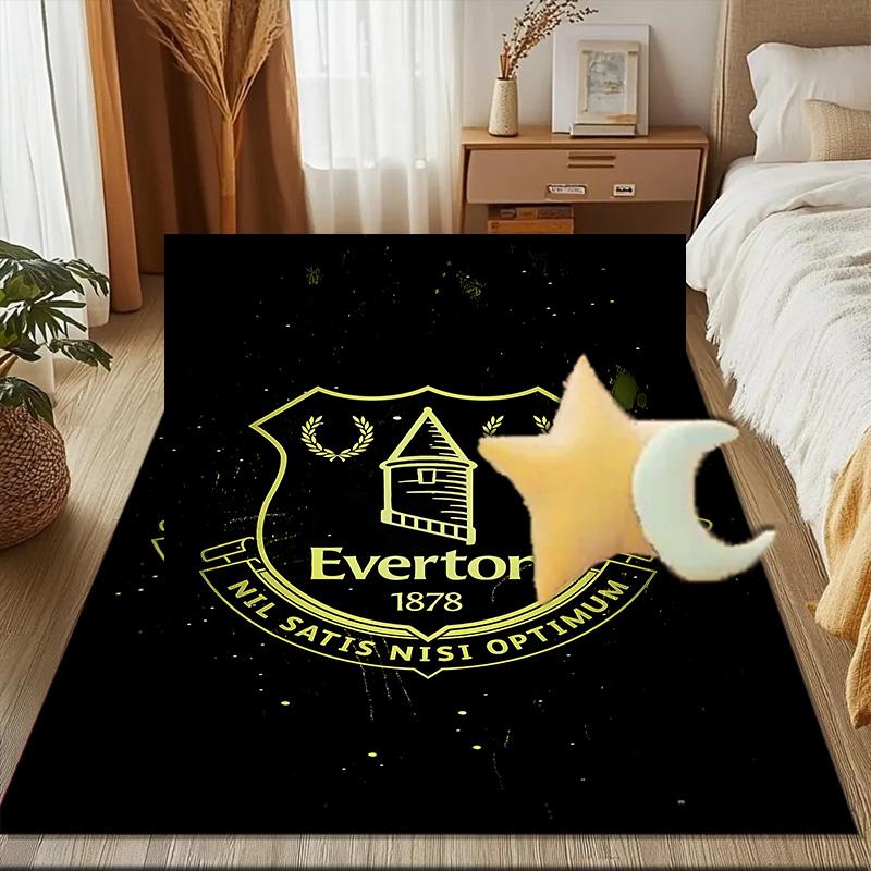 Ever-ton Football Club Crest Printed Office Carpet Chair Cushion Entryway Rug, Rugs for Living Room, Bedroom Christmas gifts