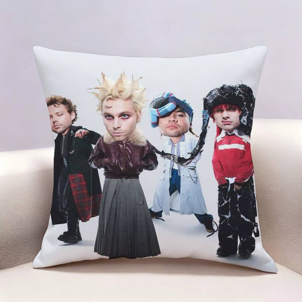 SOS SSeconds of Summer Doublesided print Pillow Case for Sofa Living Room Home office Decor Protective Cover