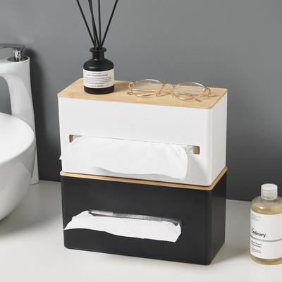 Caja de Pañuelos de Plástico Duradero a Prueba de Polvo Caja de Pañuelos de Gran Capacidad Cubierta Organizador Portapañuelos a Prueba de Polvo Estante de Almacenamiento para Cocina