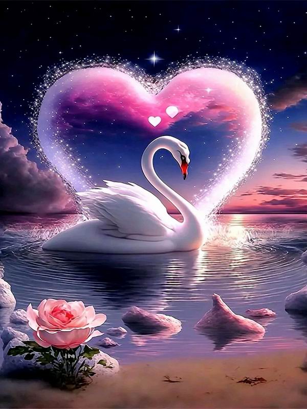 Love Swan Lake Diamond Painting New Arrivals Animals Flower Diy Full Square Round Drill Rhinestone Embroidery Rose Mosaic Cross Stitch Kits Wall Decor