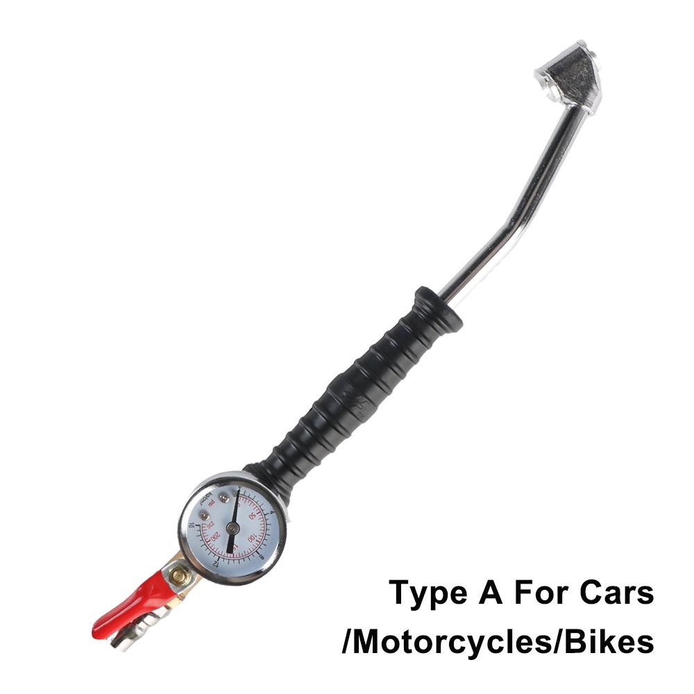 For Car Truck Vehicles Tire Repair Tools Car Tire Manometro Tire Inflator Rod With Tire Pressure Gauge 0-15Bar/220Psi Universal