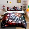 Merry Christmas Snowflakes Pattern Bedding Duvet Cover Set Duvet Cover Pillowcases (1*Duvet Cover 2*Pillowcases, Without Duvet Insert)