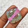 Lab-Created Opal Loose Gemstone 28x28mm Large Monarch Fire 78.2 ct Doublet Square Cut