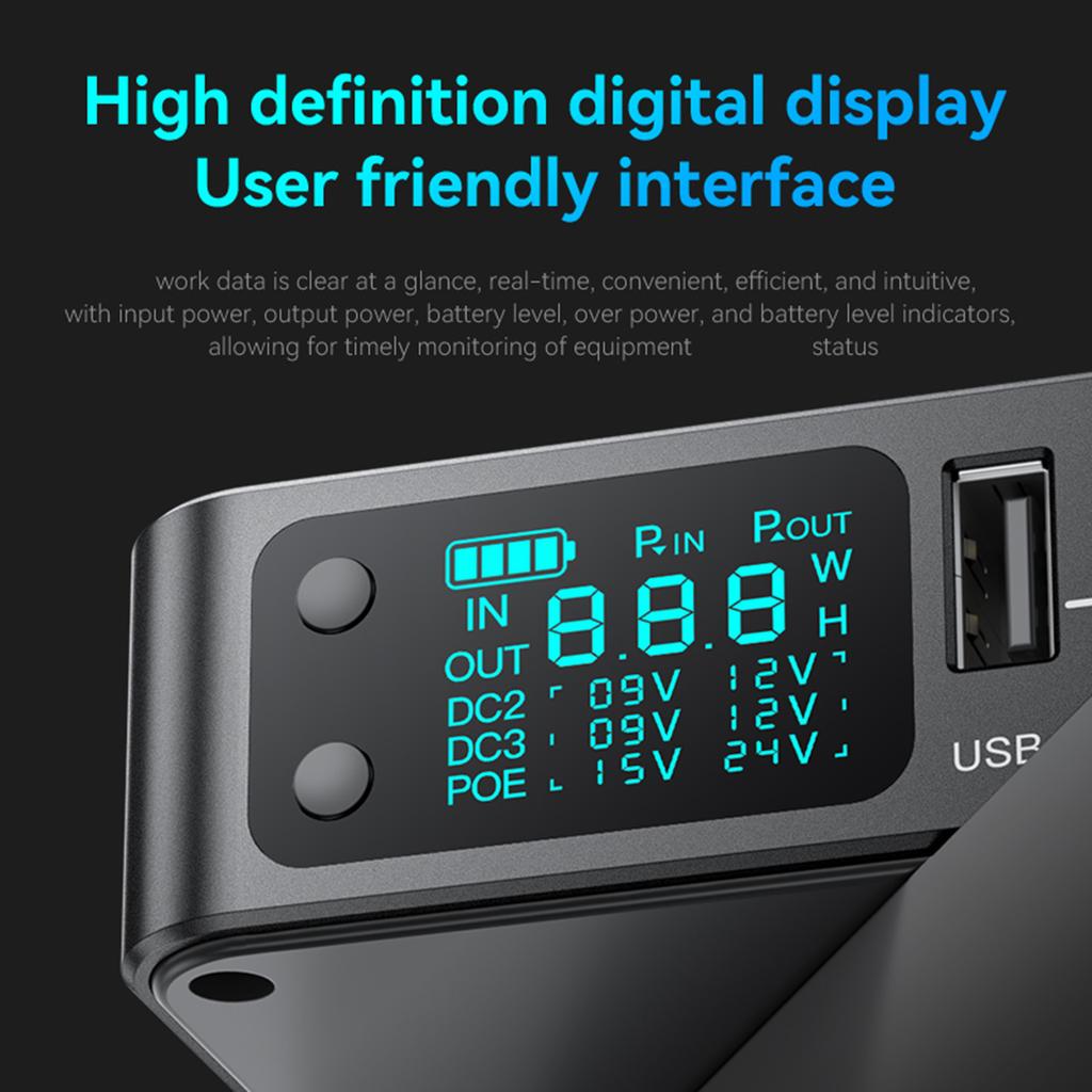 Mini UPS Backup Power Supply with Adjustable Output Voltage Portable Uninterruptible Power Source for Homes & Office Use